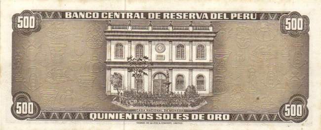 500 Soles de oro 16.5.1974